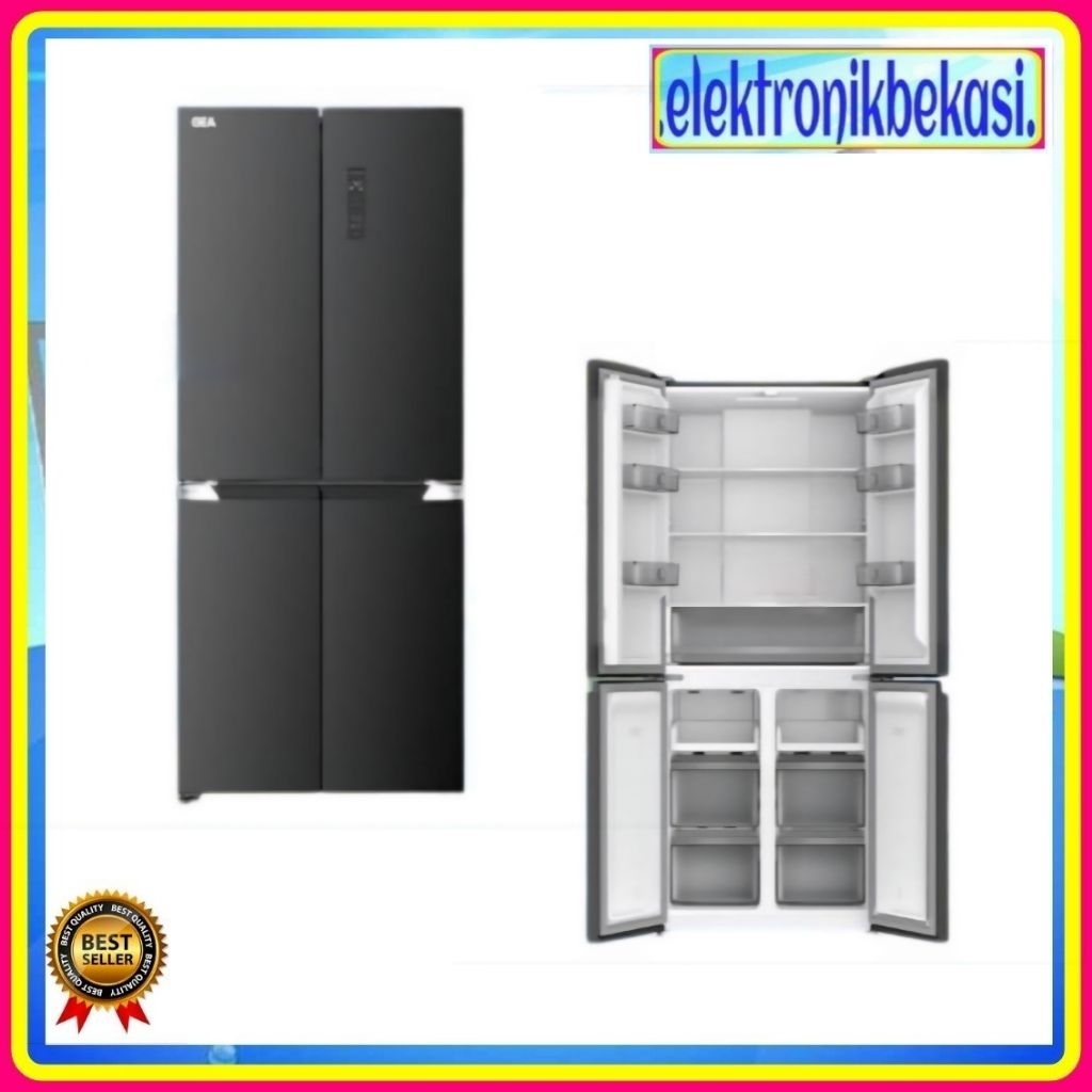 KULKAS GEA G4D 460 BLACK INOX / KULKAS GEA SIDE BY SIDE 460 LITER INVERTER / GEA G4D-460 BLACK INOX