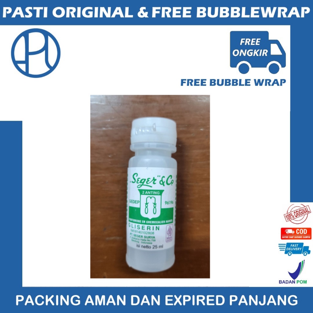 SEGER & CO GLISERIN BOTOL 25ML GEDEP 2 ANTING
