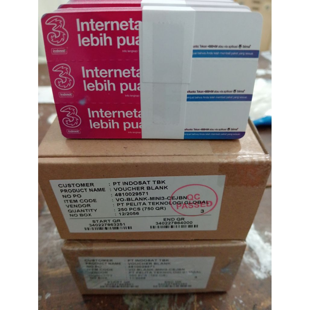 VOUCHER 3 THREE TRI NASIONAL KOSONGAN BAHAN INJEKAN EXPIRED 26 OKTOBER 2027