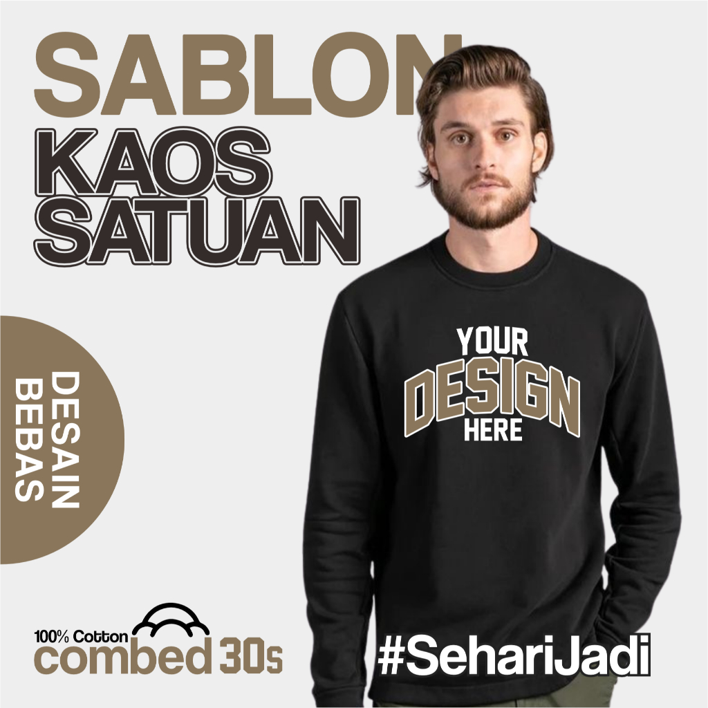 [Sehari Jadi] Sablon Kaos Custom Satuan Desain Suka-suka / Kaos Sablon Custom / Custom Kaos Sablon /