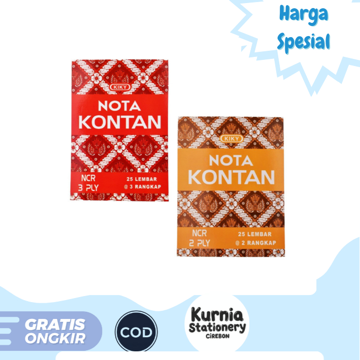 

Kiky Nota Kontan Besar 2 & 3 Ply HVS Isi 25 Lembar