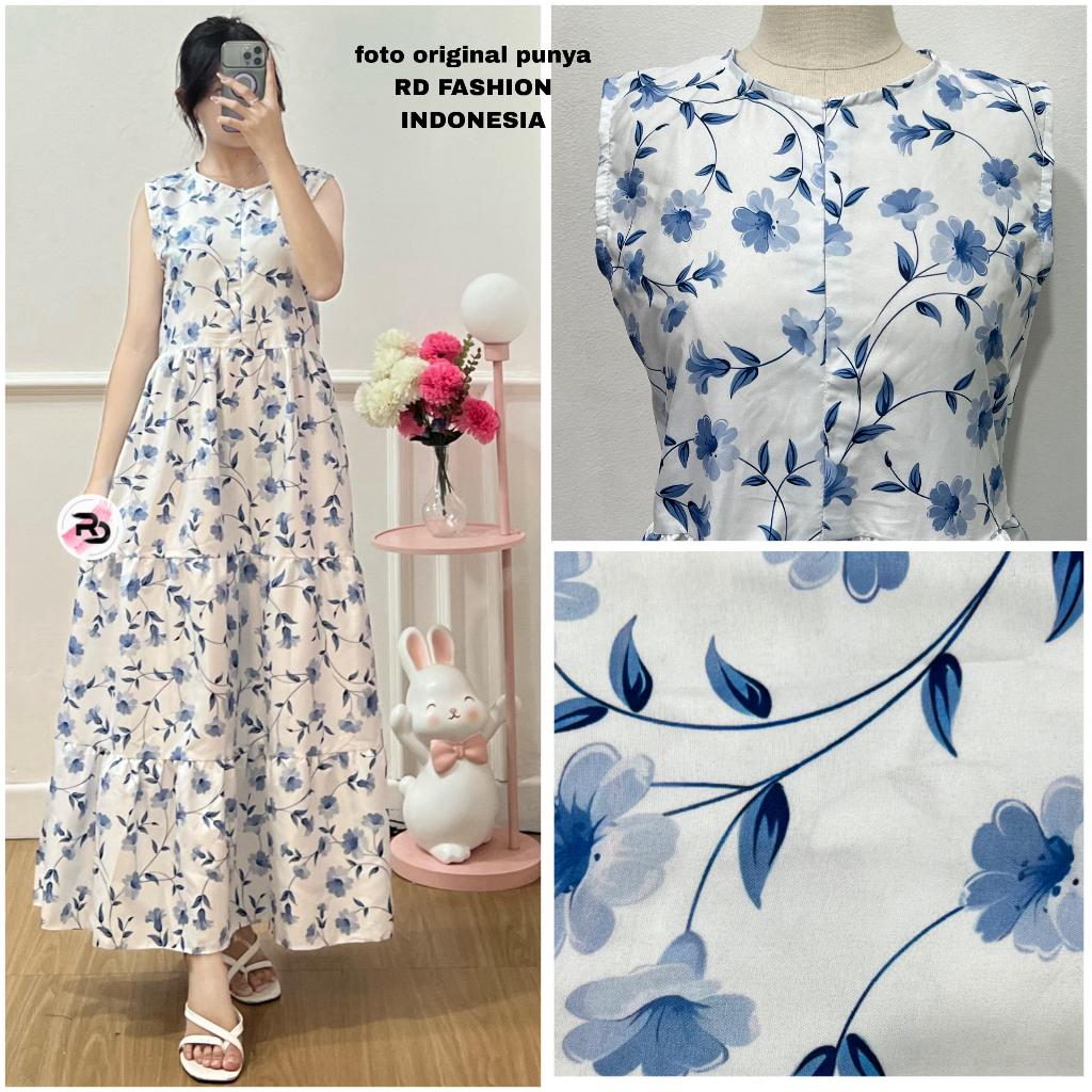 RD FASHION FLARE DRESS / (READY STOK)  INNER DRESS/LONG DRESS TANPA LENGAN/BAHAN KATUN SHAKILA/MAXI 