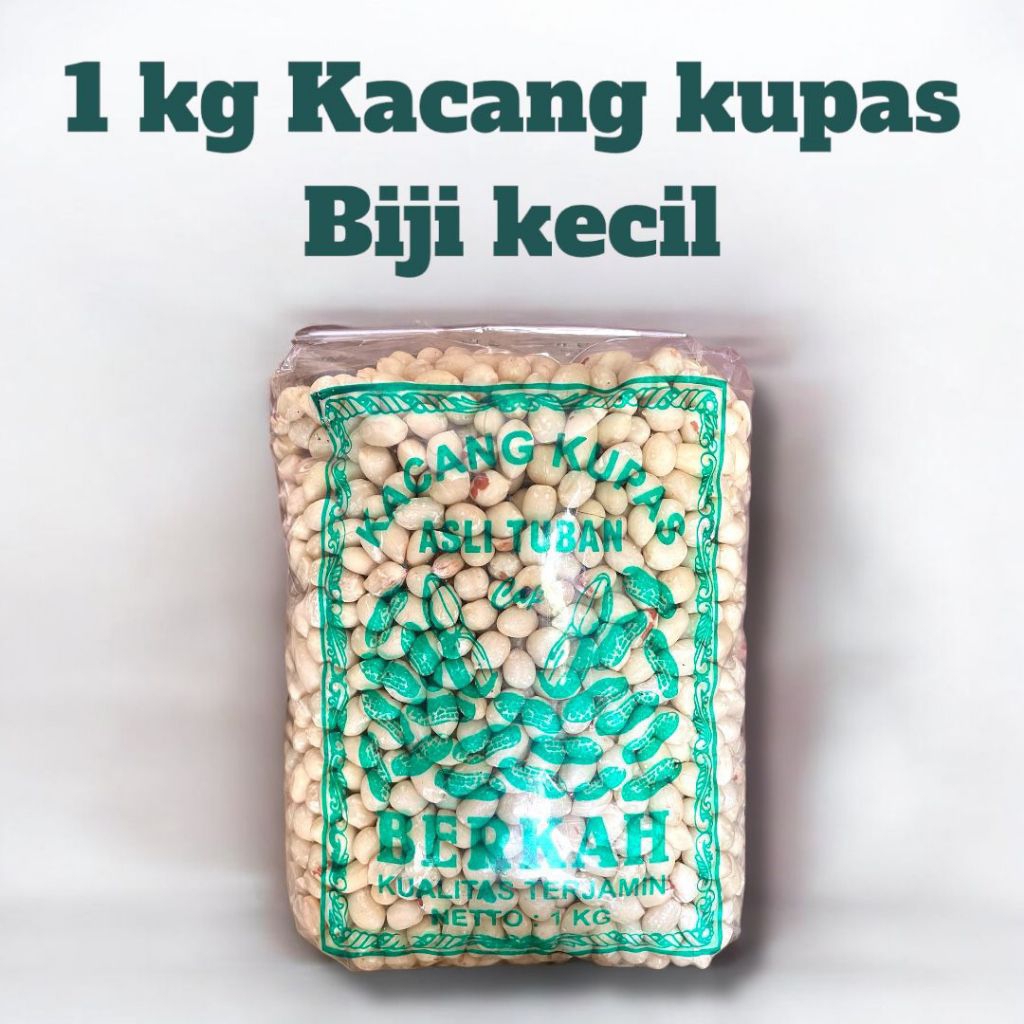 

1 kg kacang kupas biji kecil cocok dibuat kacang goreng kacang bawang dan olahan kacang lain nya