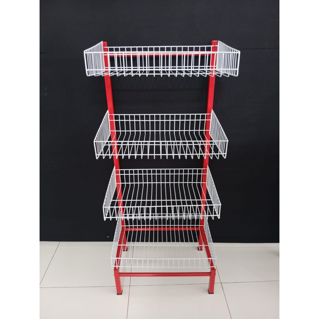 RAK CIKI SNACK UKURAN LEBIH KECIL 4 SUSUN MURAH pjg 50