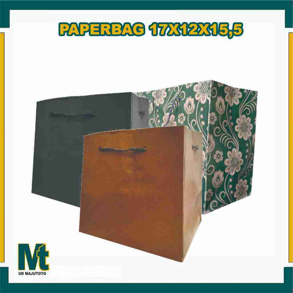 

Paper Bag R3 Ukuran 17X12X15,5 Cm (PAKET 12 PCS) / Tas Kertas / Tas Kado / Tas Souvenir / Tas Donat