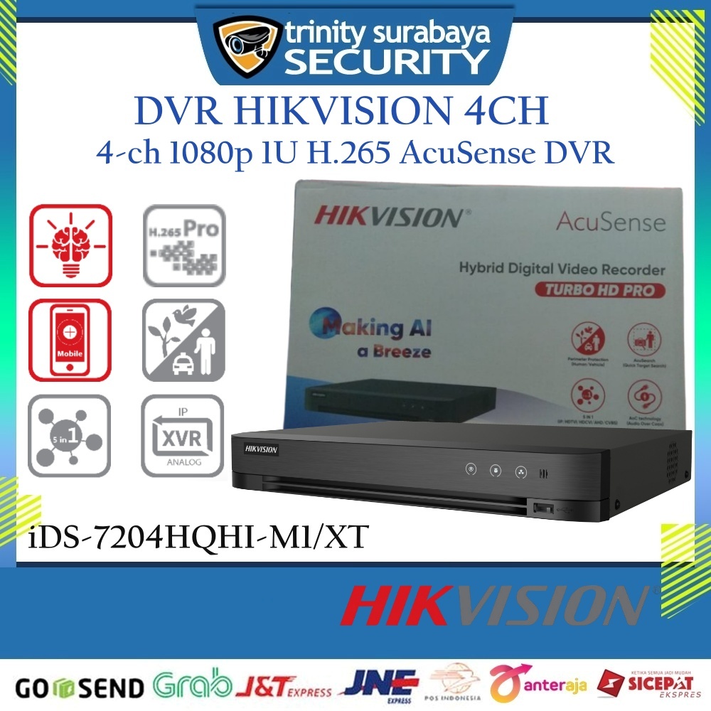 DVR 4ch Hikvision 7204HQHI-M1/XT UP TO 5MP