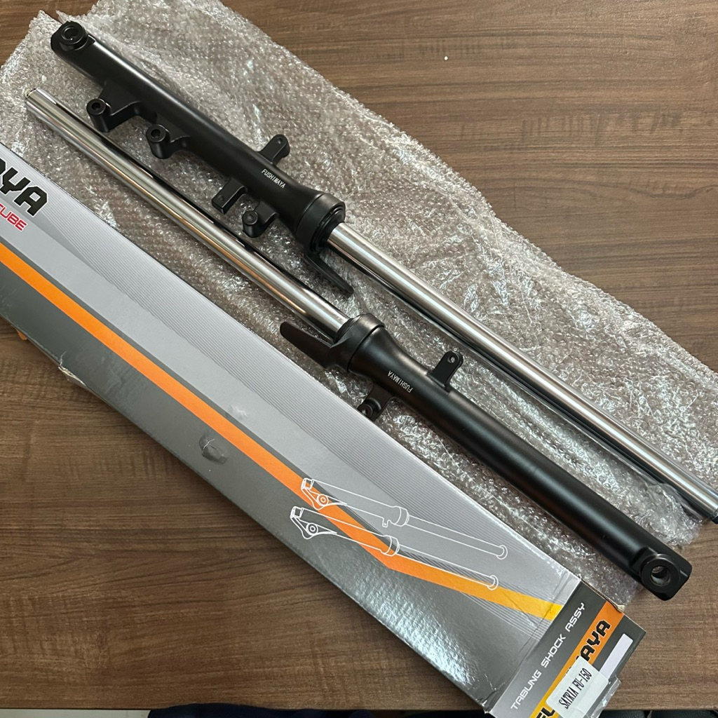 FUSHIMAYA SATRIA FU 150 AS TABUNG DEPAN SHOCK ASSY SHOK SOK FRONT FORK COVER TUBE KIRI KANAN KIT SET