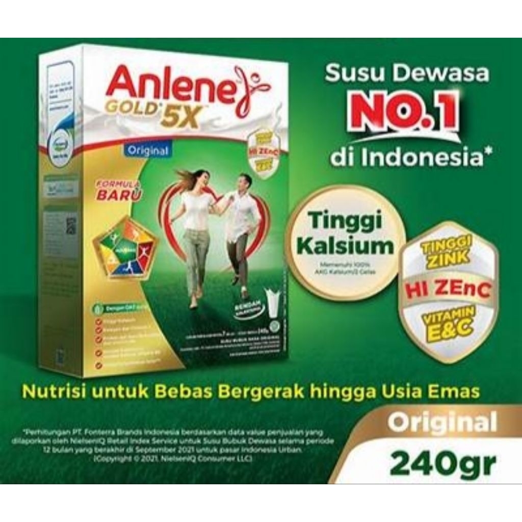 

Anlene Gold Plain 240g 1dus isi 24
