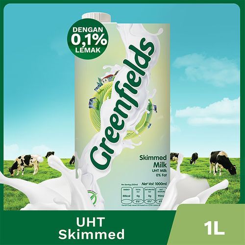 

Greenfields Fresh Milk UHT Skimmed 950 mL 950mL Susu Skim