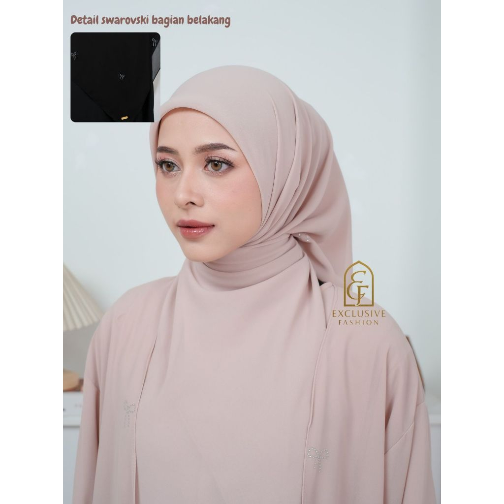 Ayesha hijab segi empat coquette motif pita swaroski syar'i friendly bahan ceruty babydoll 150x150