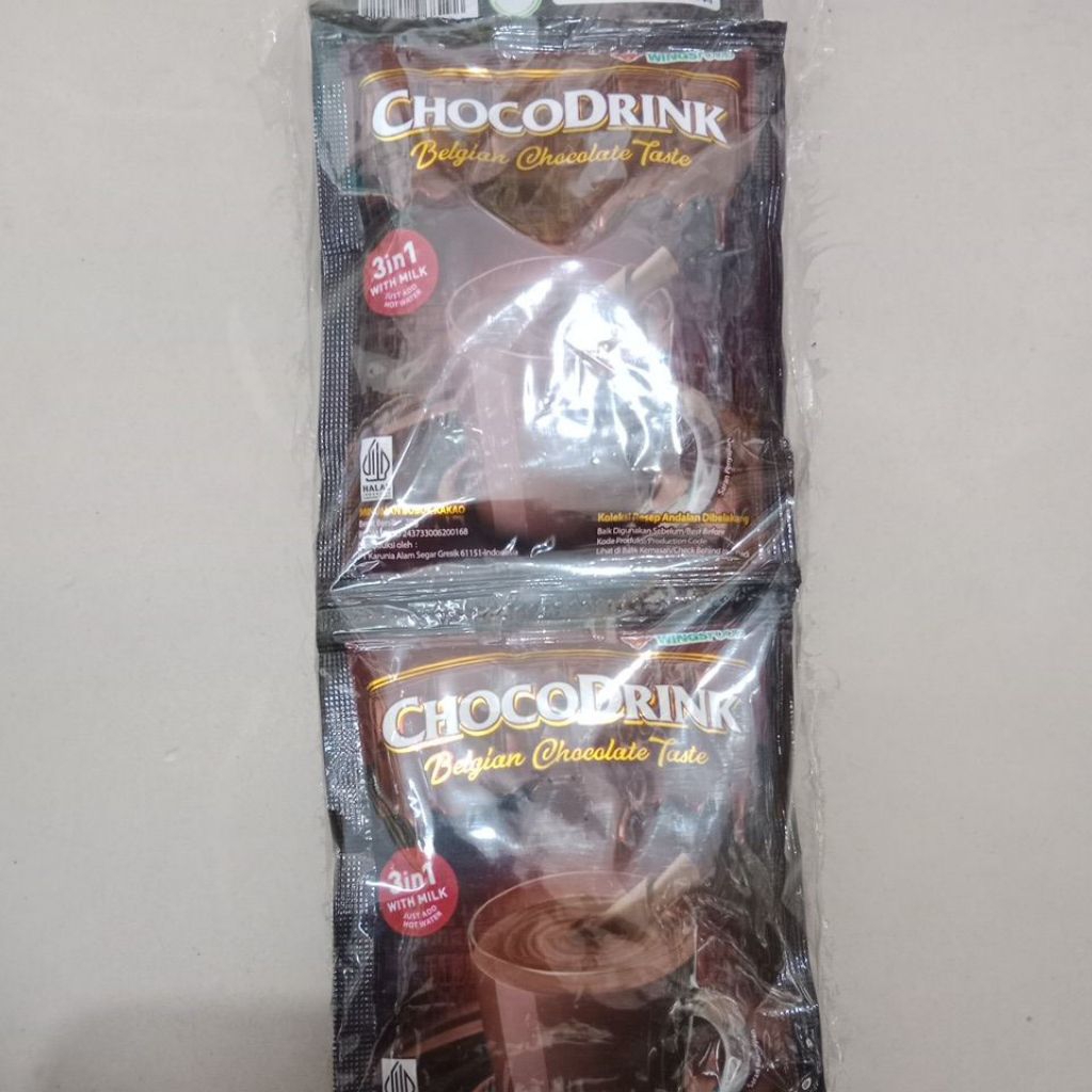 

CHOCODRINK BELIGIAN CHOCOLATE TASTE 3IN1 28GRAM