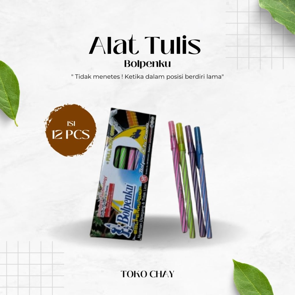 

Bolpoin Bolpenku 1 Pack (Isi 12) – Nyaman & Tahan Lama ✨