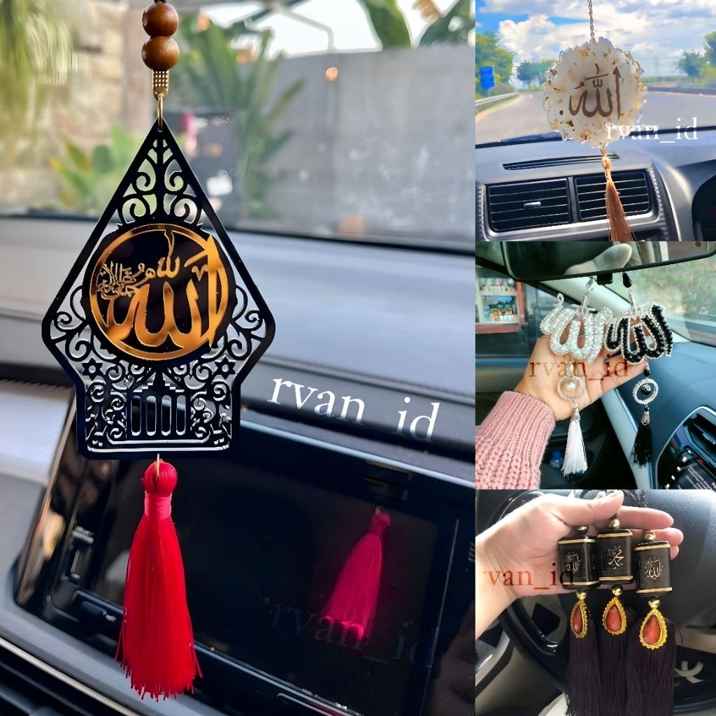 Gantungan Spion Mobil - Interior Spion Mobil Islami - Interior Dahsbord Mobil​ - Interior Hiasan Mob