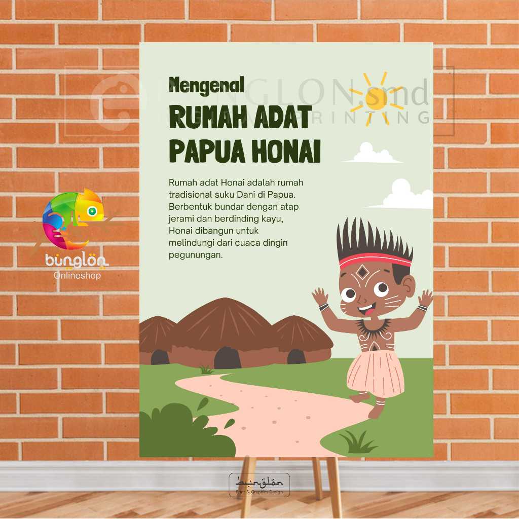 

Poster Mengenal Rumah Adat Papua Honai