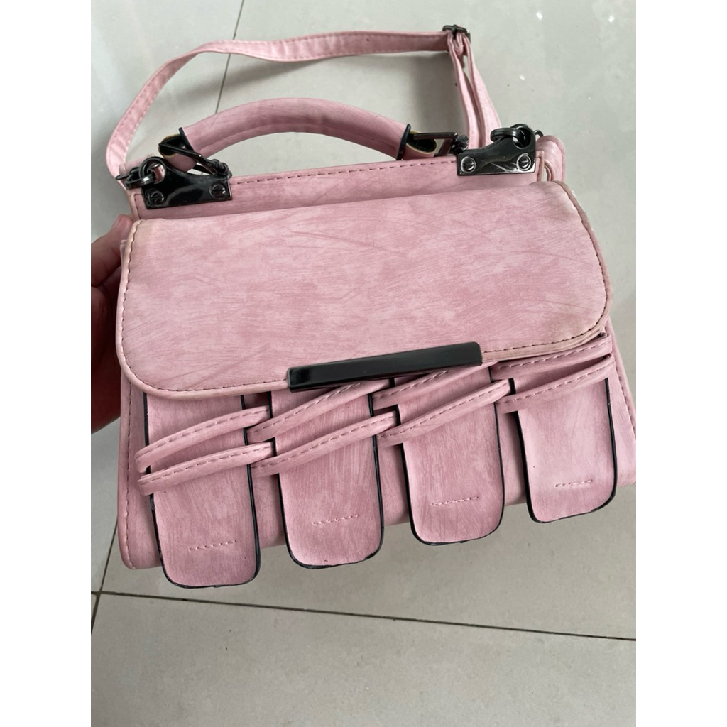 tas pink preloved