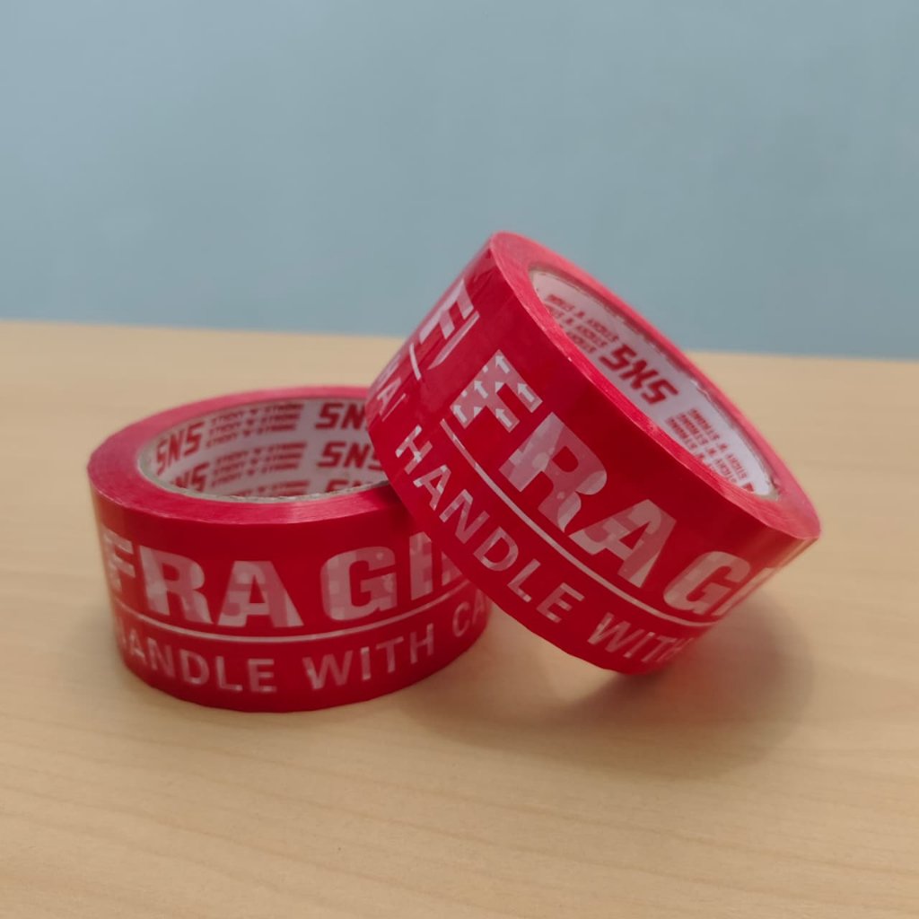 

Lakban coklat, putih bening besar, fragile , selotip, peralatan packing 100 yard, isolasi kuat