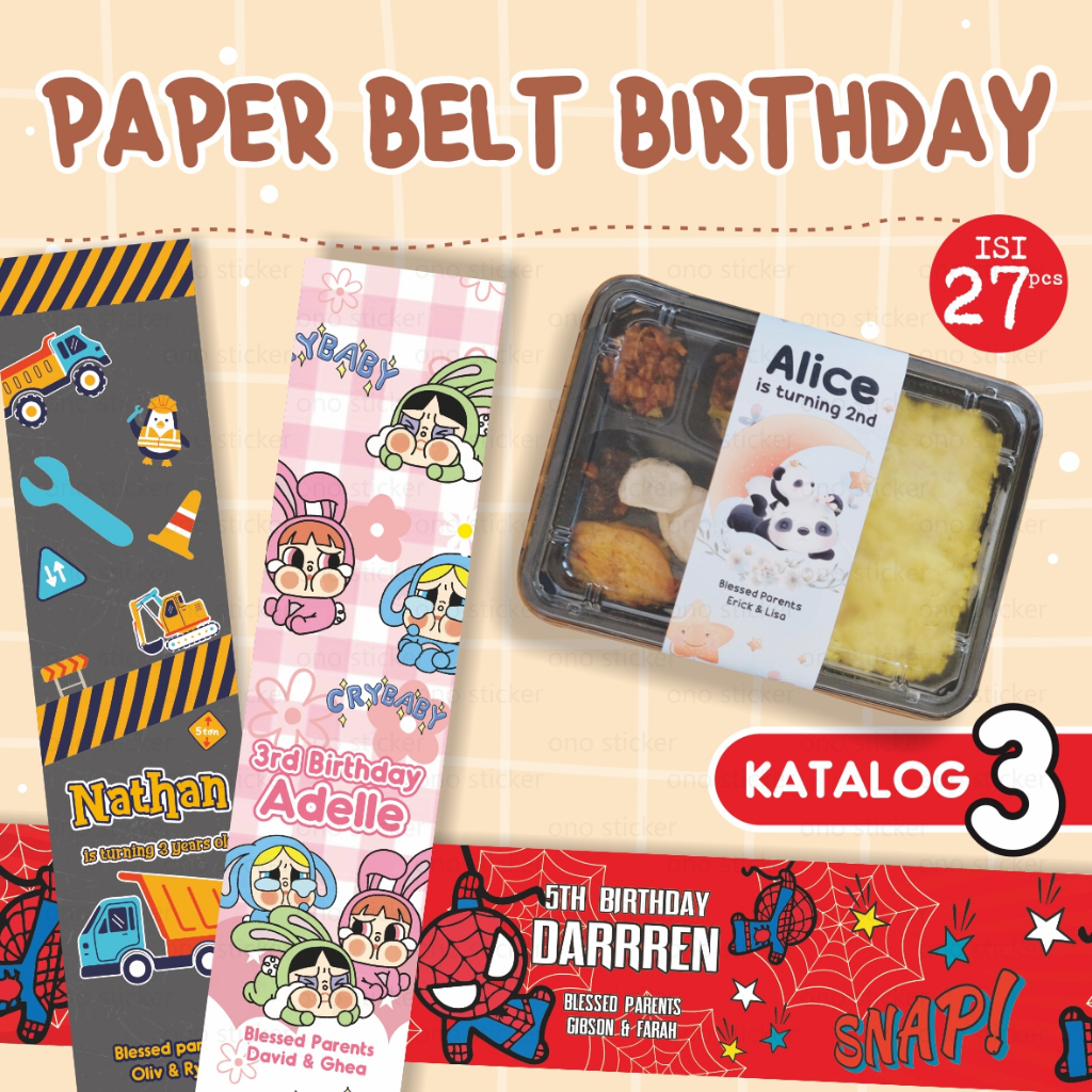 

Paperbelt nasi kotak ulang tahun anak | paperbelt birthday