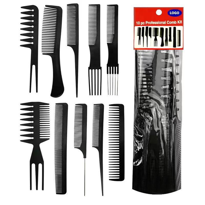 SISIR RAMBUT SALON HAIR COMB SET 1O / PAKET SISIR BARBERSHOP CUKUR