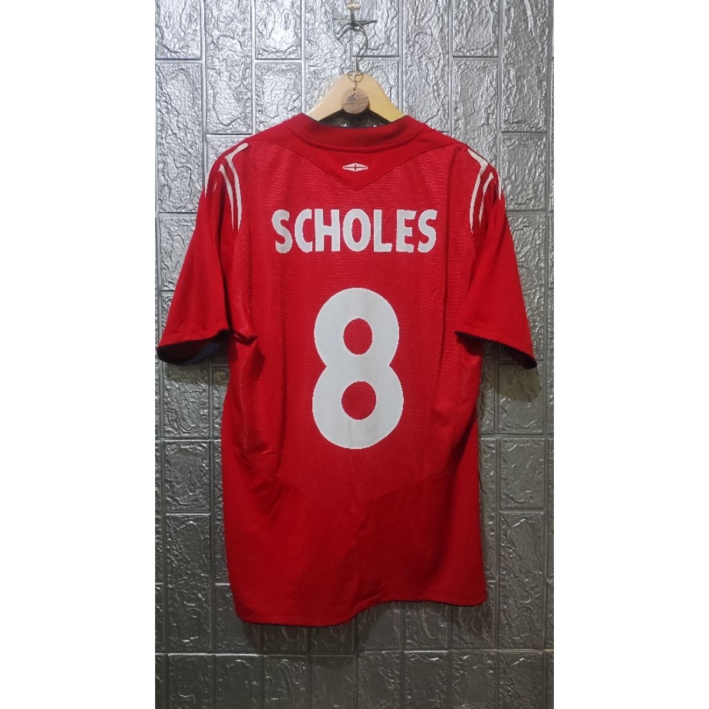 Jersey Original Timnas Inggris England Euro 2004 PAUL SCHOLES (L) vintage lawas blokecore jadul retr