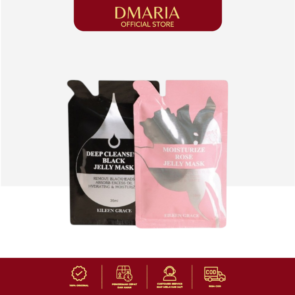 EILEEN GRACE Moisturizing Rose Jelly Mask 35ml + Deep-Cleansing Black Jelly Mask 35ml