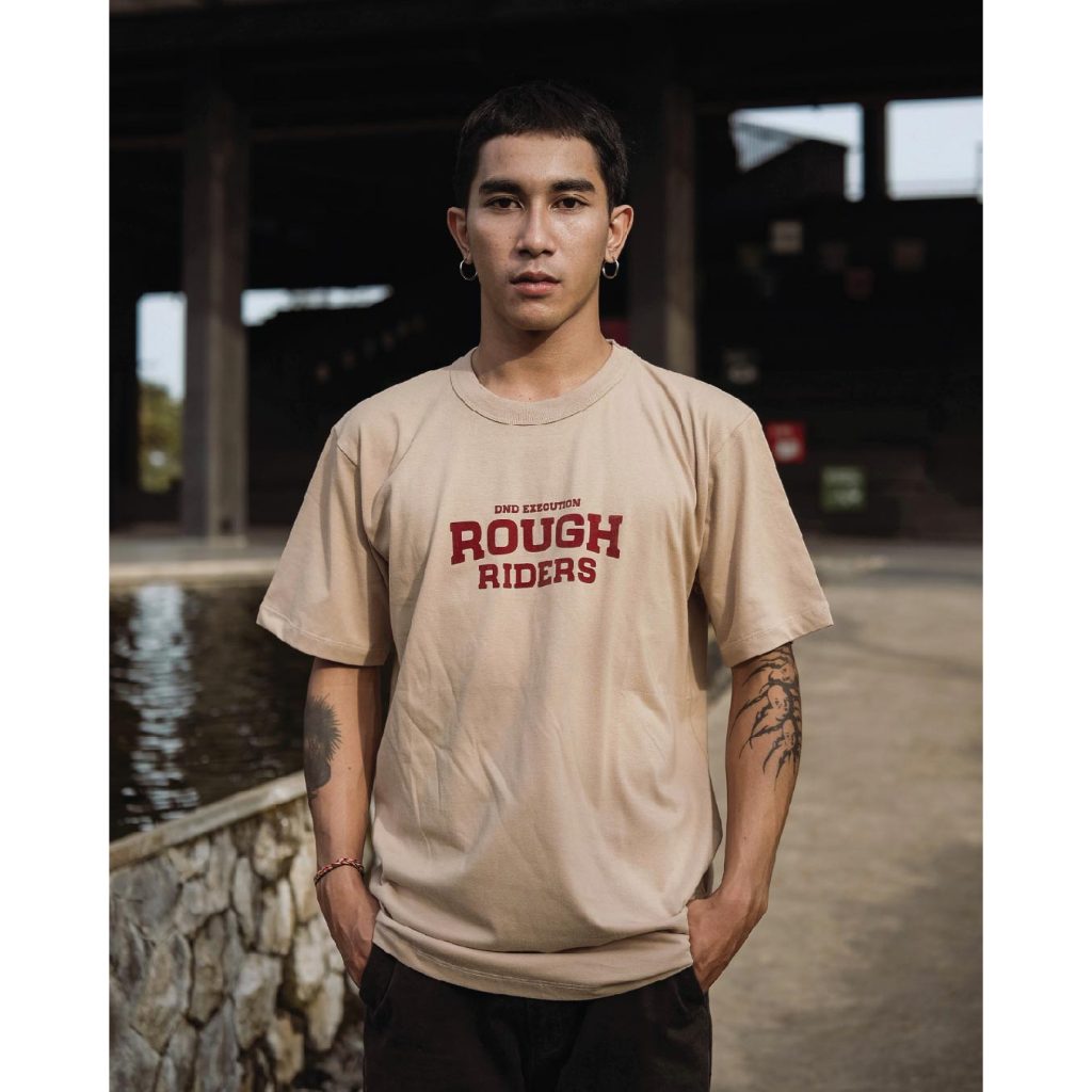 DND EXE Kaos Pria Tshirt Flock Cream