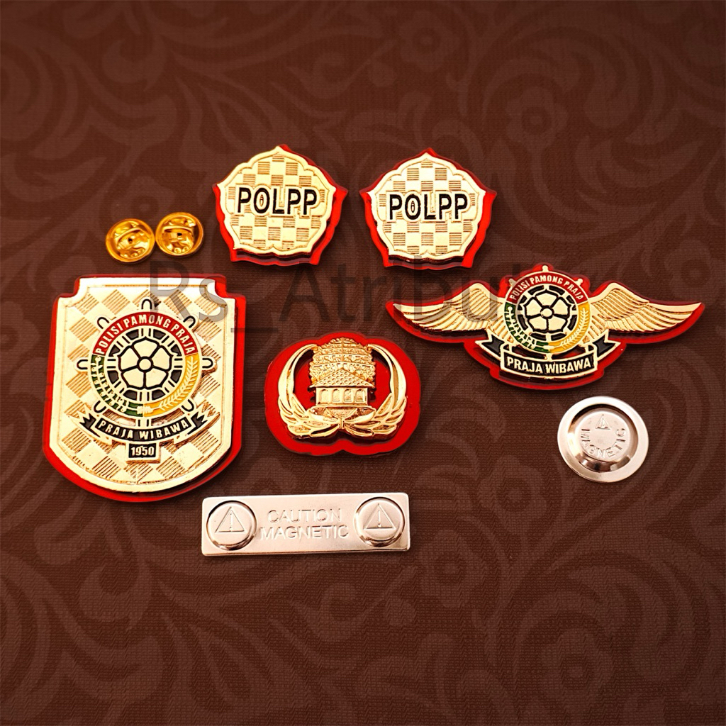 Pin Wing Pol pp /Monogram Pol pp / Kewenangan Pol pp / Korpri Satpol Pp Premium