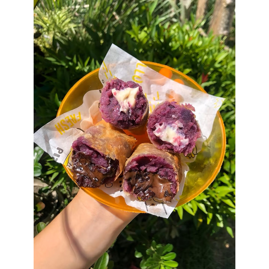 

LUMPIA UBI UNGU COKLAT/KEJU LUMER