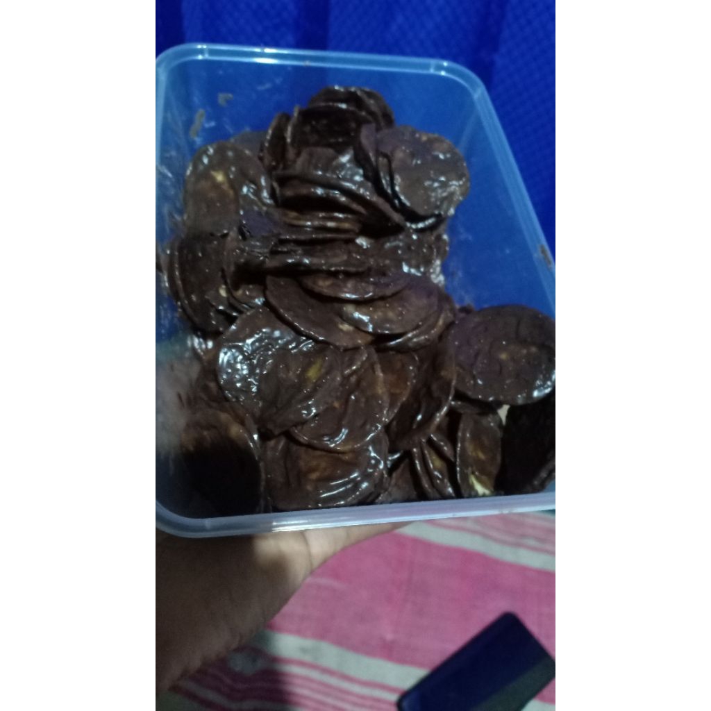

kripik pisang coklat lumer/kripik coklat lumer murah dan enak