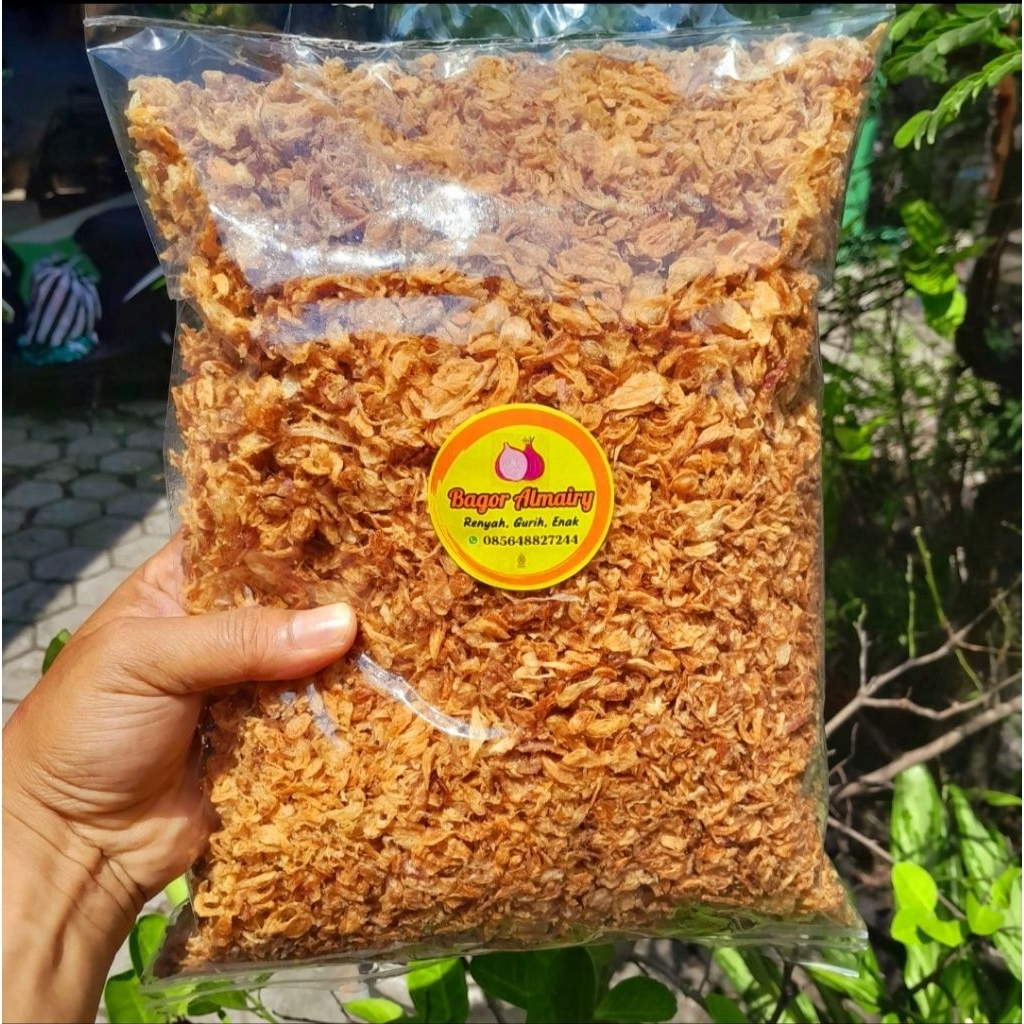 

Bawang Merah Goreng Asli/ Brambng Goreng Asli , Grade B, Krispy Refill (1000gr)