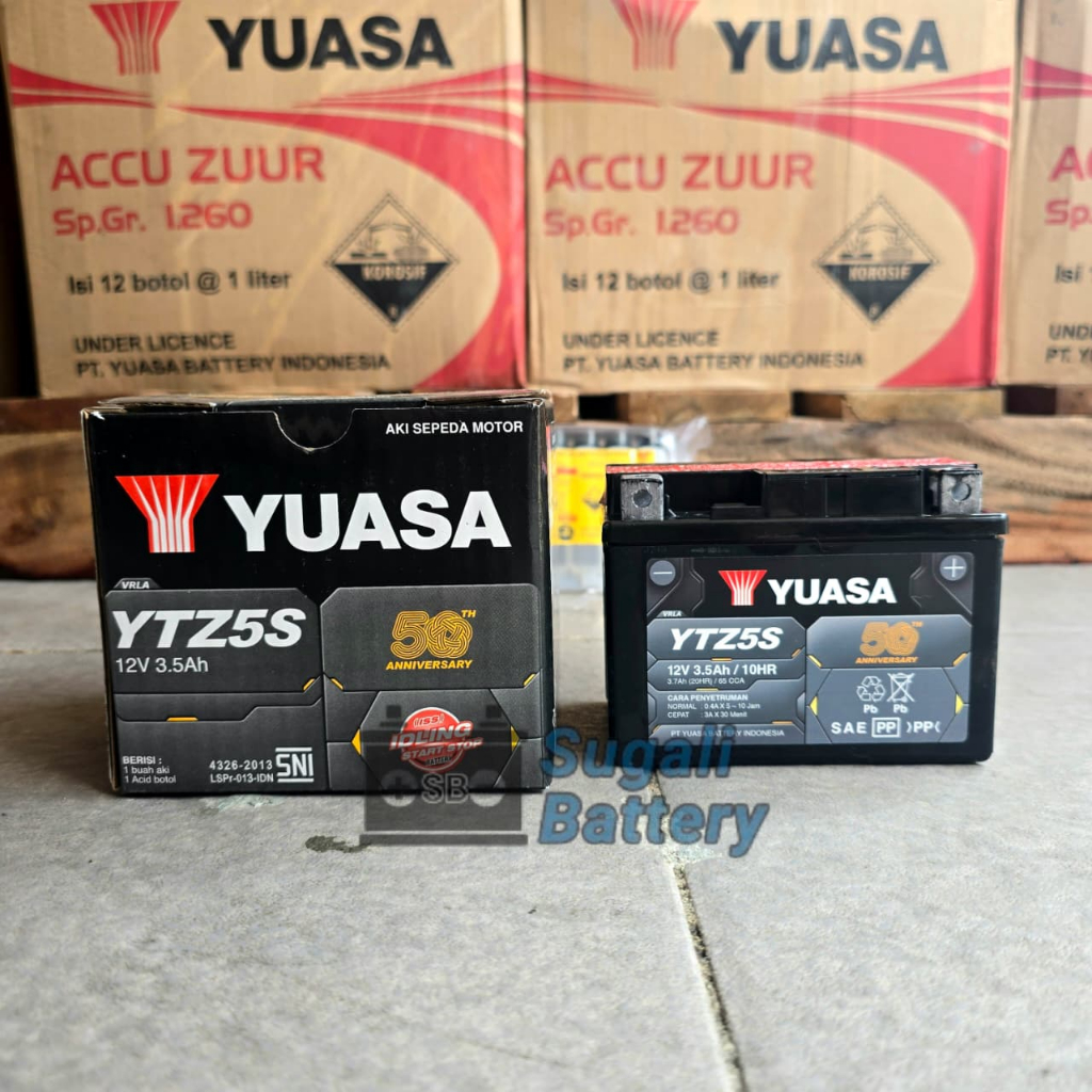 Aki Motor Vixion, Xabre 150, Jupiter MX New King, Byson YUASA YTZ5S MF Aki kering ORIGINAL