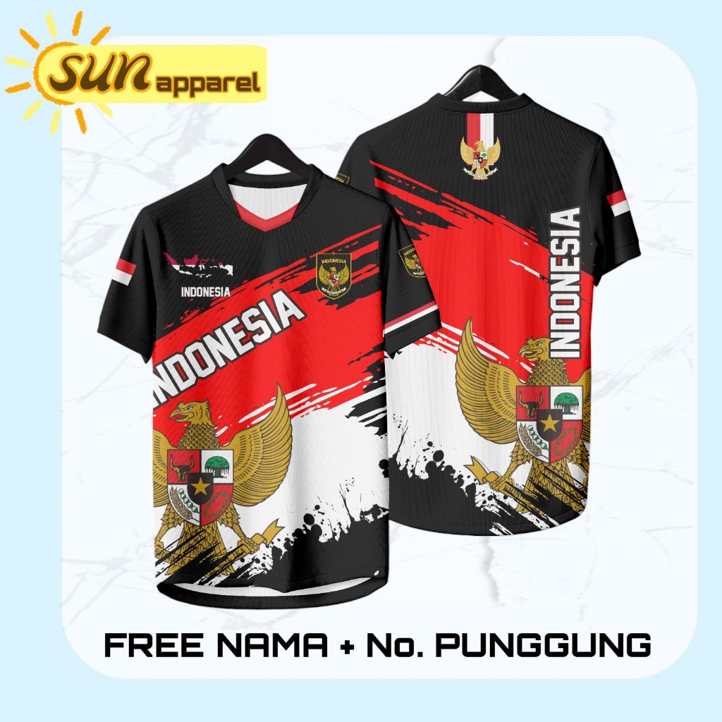 JERSEY TIMNAS FANTASY NDONESIA GARUDA MERDEKA (HITAM) A