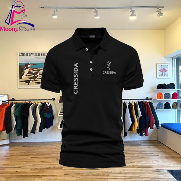 COD T-shrit POLO kerah Cresida Kirka Silver Kaos Kerah Dewasa Shirt / Kaos Pria Polo / Kaos Seragam