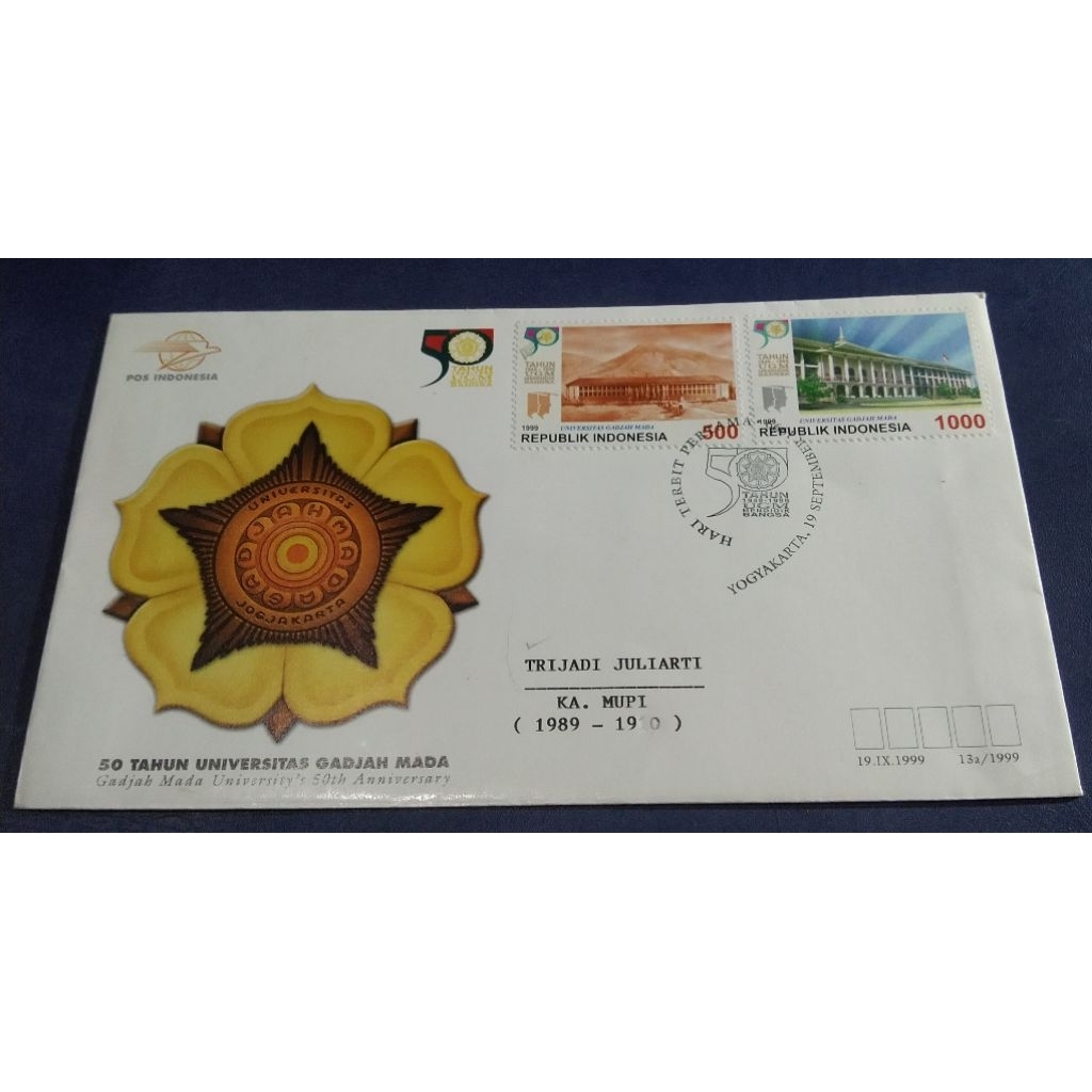 

Sampul Hari Pertama (SHP) 50 THN Universitas Gadjah Mada Thn 1999