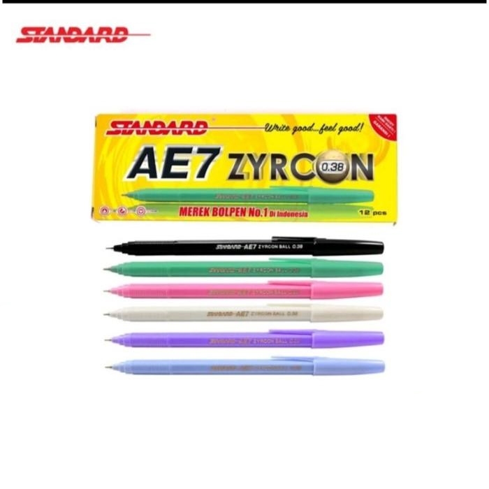 

BALPEN | PULPEN Standard AE7 Zyrcon 0.38 HITAM 12 pcs
