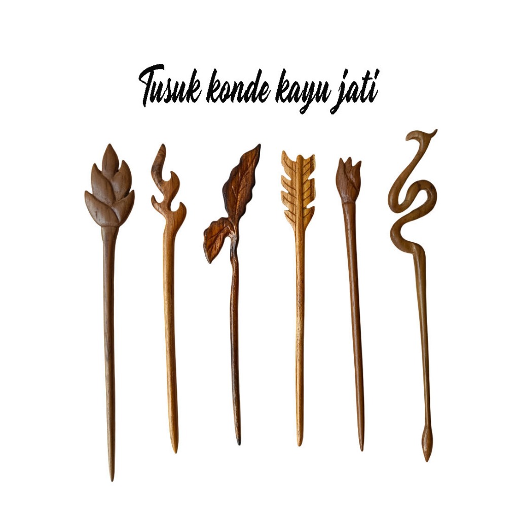Tusuk konde kayu jati premium/unik