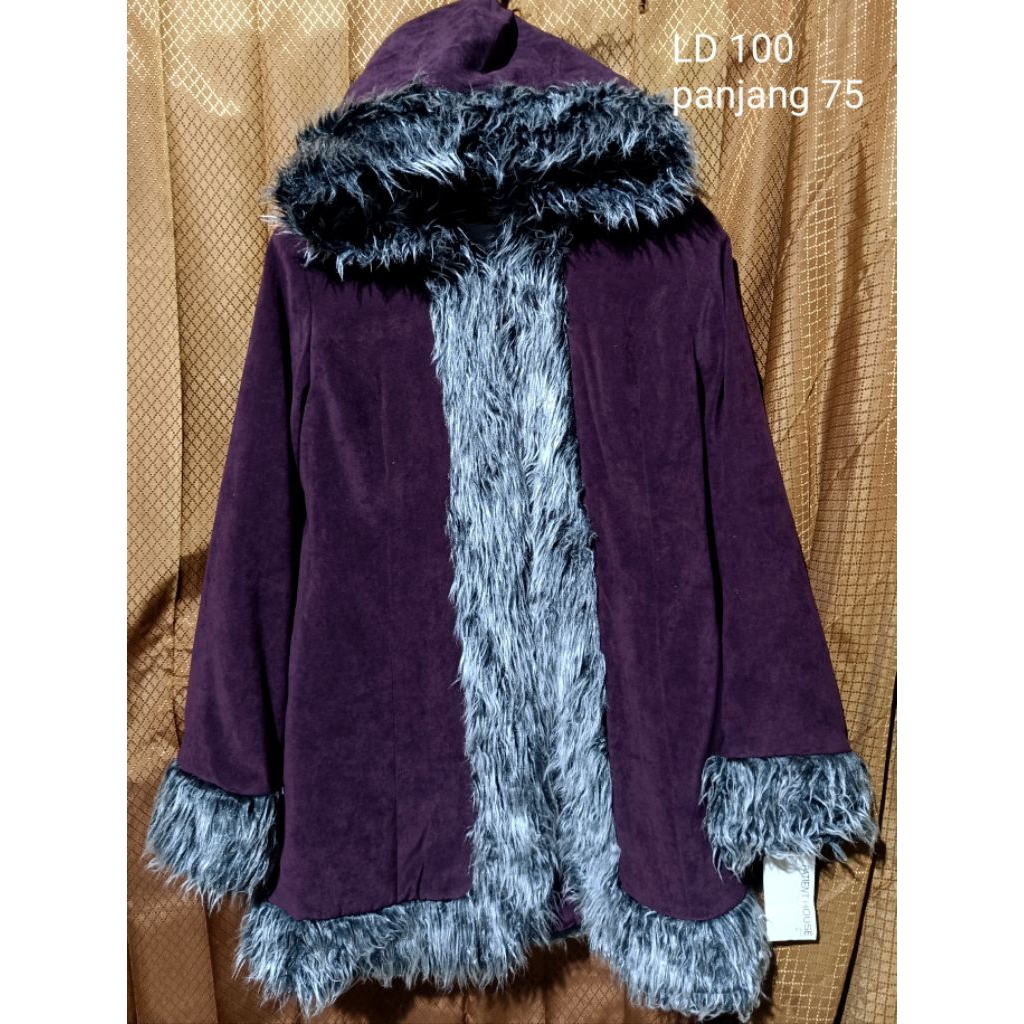 long coat burgundy long coat mewah long coat bulu long coat hoodie premium burgundy long coat winter
