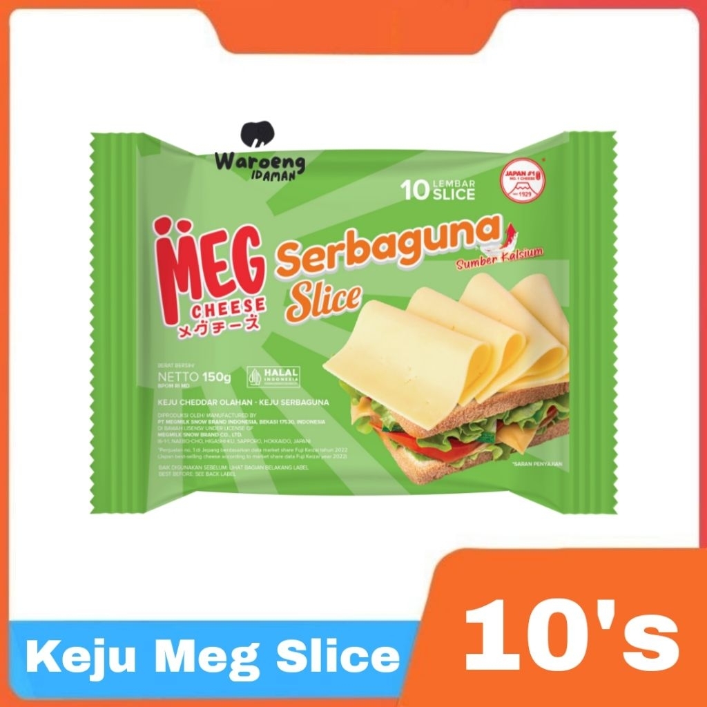 

KEJU SLICE MEG 10 LEMBAR / KEJU LAPIS / CHEDDAR / KEJU SERBAGUNA