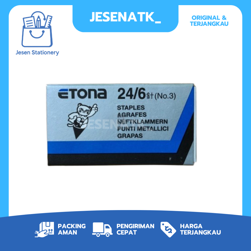 

Etona Isi Staples No. 3 – 24/6 (1/4") Hektar Stapler