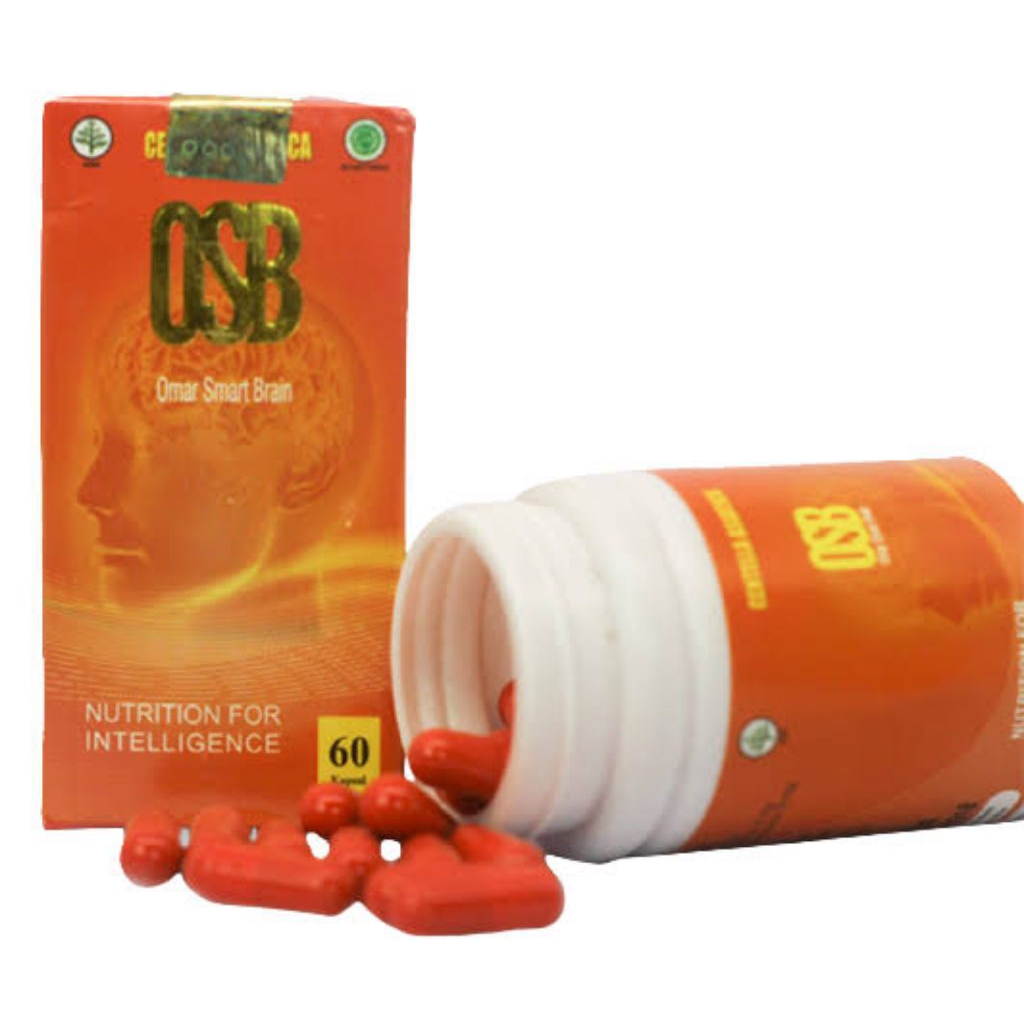 OSB - Omar Smart Brain Asli Obat Herbal Penambah Daya Ingat Isi 60 Kapsul