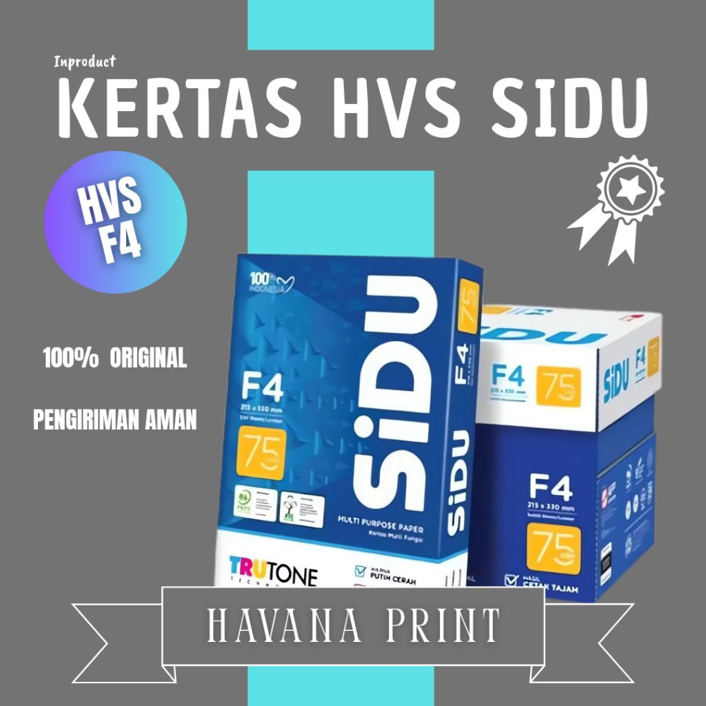 

Kertas HVS F4 Sidu 75 Gsm 1 rim