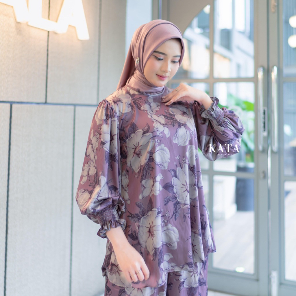 One Set Shofi Sofia - One Set Kulot Setelan Kemeja Celana Kulot One Set Panjang Wanita