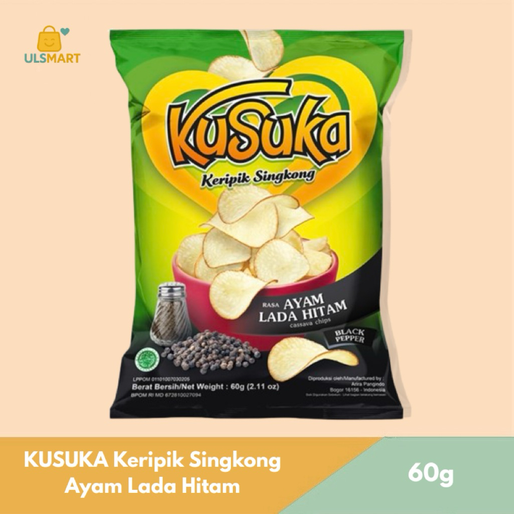 

KUSUKA Keripik Singkong Ayam Lada Hitam 60 g
