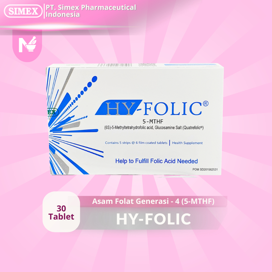 HY-FOLIC 30 I ASAM FOLAT AKTIF I SUPLEMEN IBU HAMIL DAN PROMIL I SIMEX