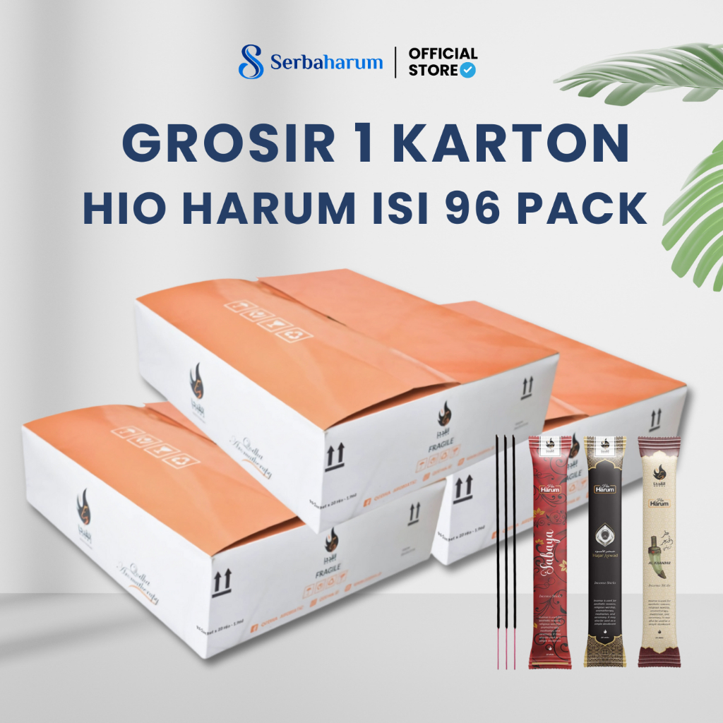 Paket Grosir 1 Karton QODHA Dupa Hio Harum Wangi Pengharum Ruangan Aromaterapi Isi 96 Pack