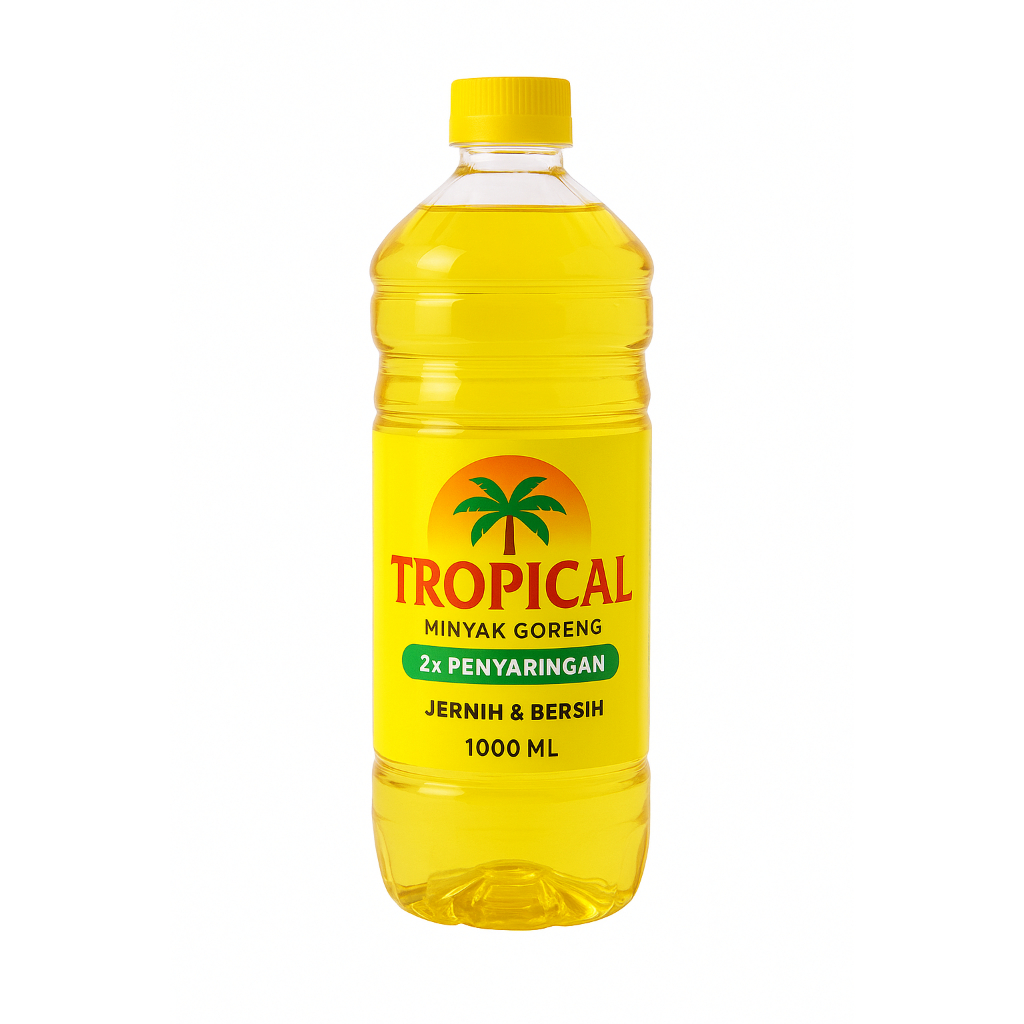 

Minyak Goreng Tropical 1000ml / 1L Botol – Minyak Nabati Jernih & Sehat Vitamin A E