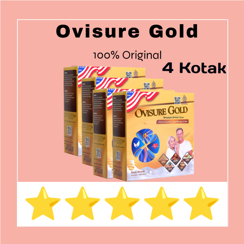 

4 KOTAK OVISURE GOLD SUSU OBAT VITAMIN TULANG DAN SENDI SYARAF KEJEPIT KERAM ORIGINAL