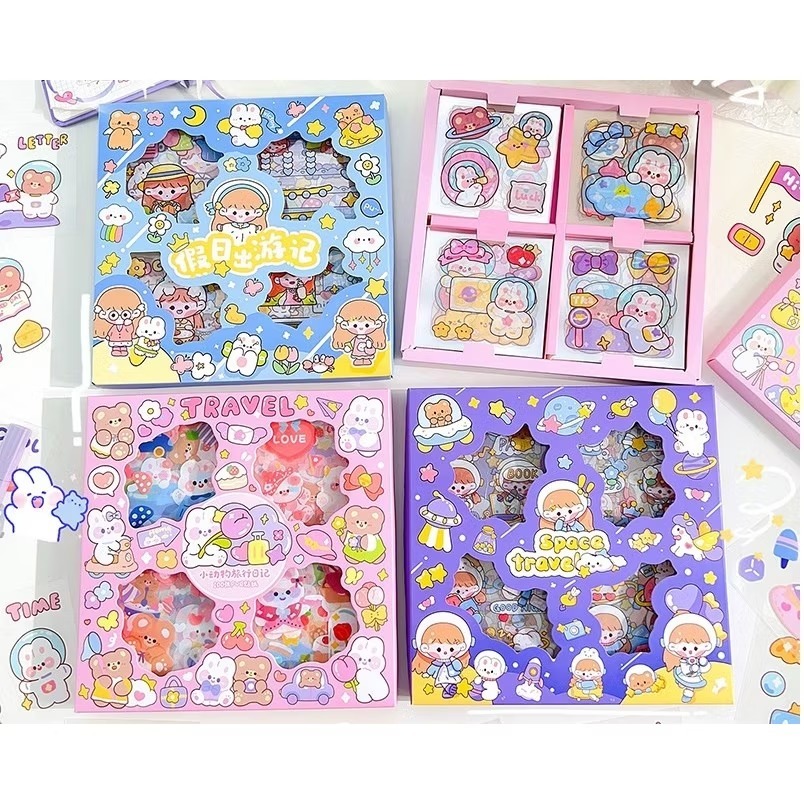 

Sticker Pvc Pet Box Isi 100 Lembar Anti Air Karakter Kartun Lucu Stiker Anak Deco Jurnal Diary Scrapbook
