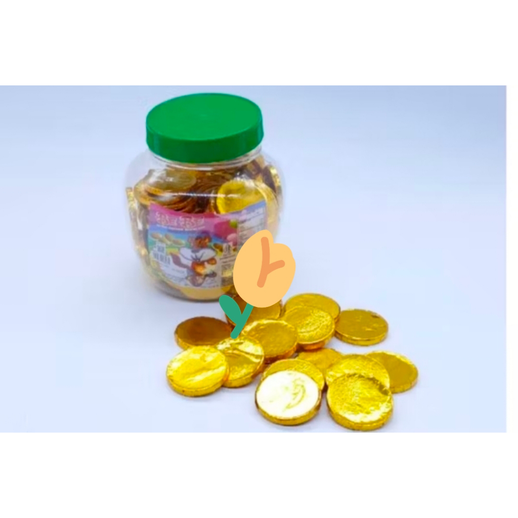 

Cokelat BEBE cokelat compound berbentuk coin 1 toples isi 100 coin coklat