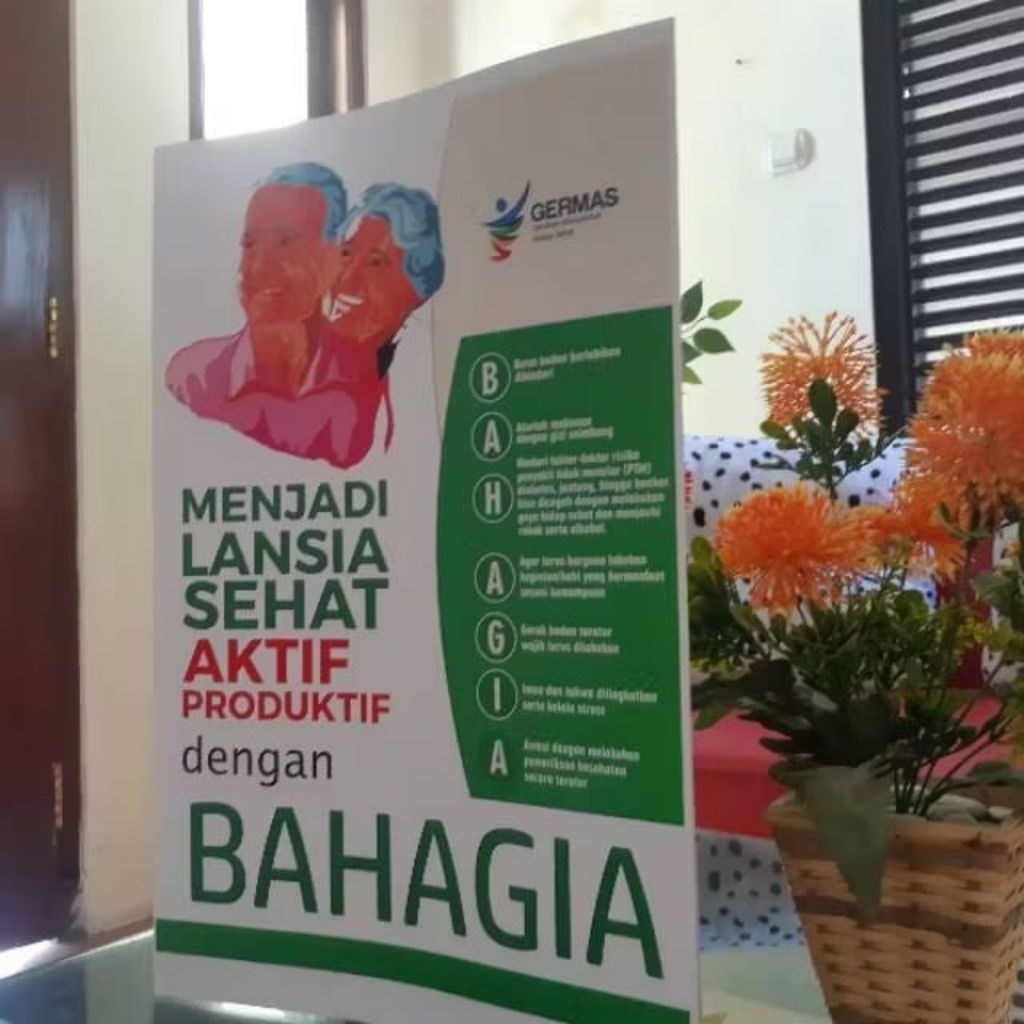 Poster Lansia Bahagia, Poster Bahagia Hidup Sehat untuk Usia Lanjut