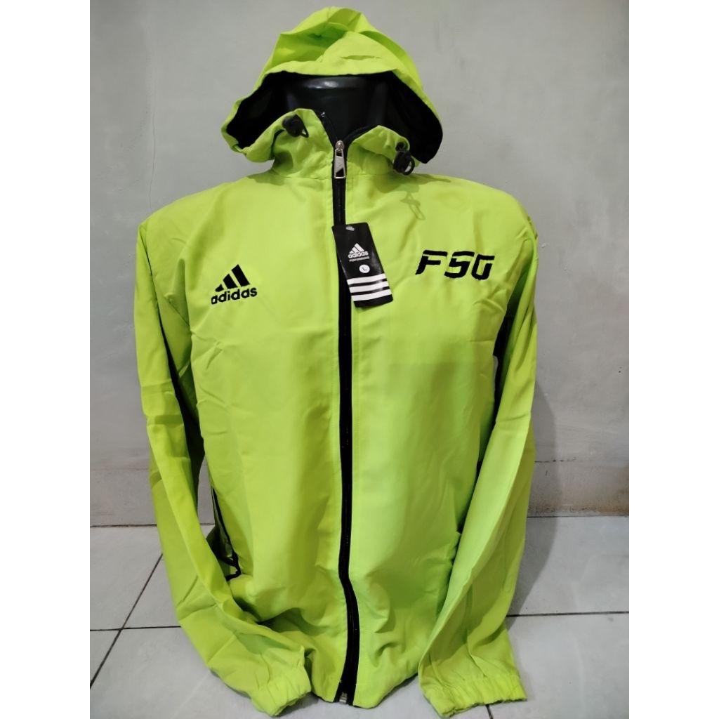 Jaket Adidas/jaket Nike Size L jaket olahraga pria anti air parasut waterproof